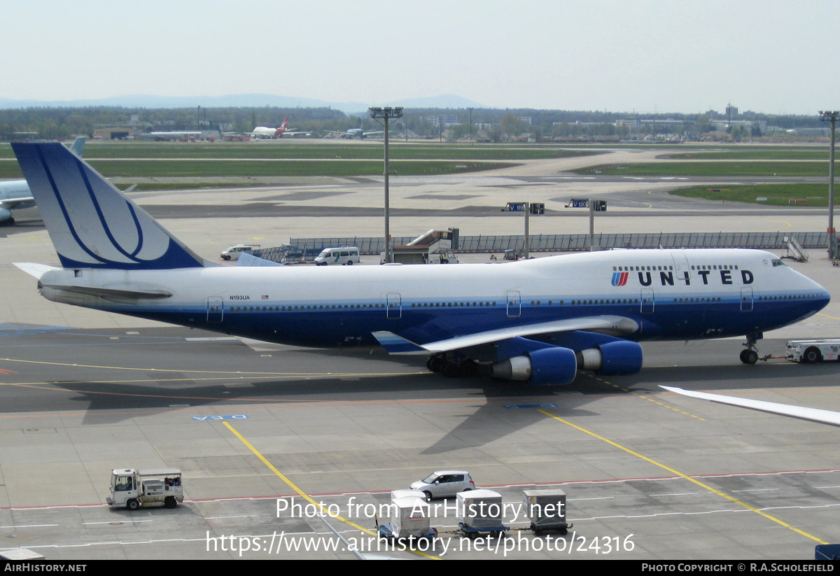 Aircraft Photo of N193UA | Boeing 747-422 | United Airlines | AirHistory.net #24316