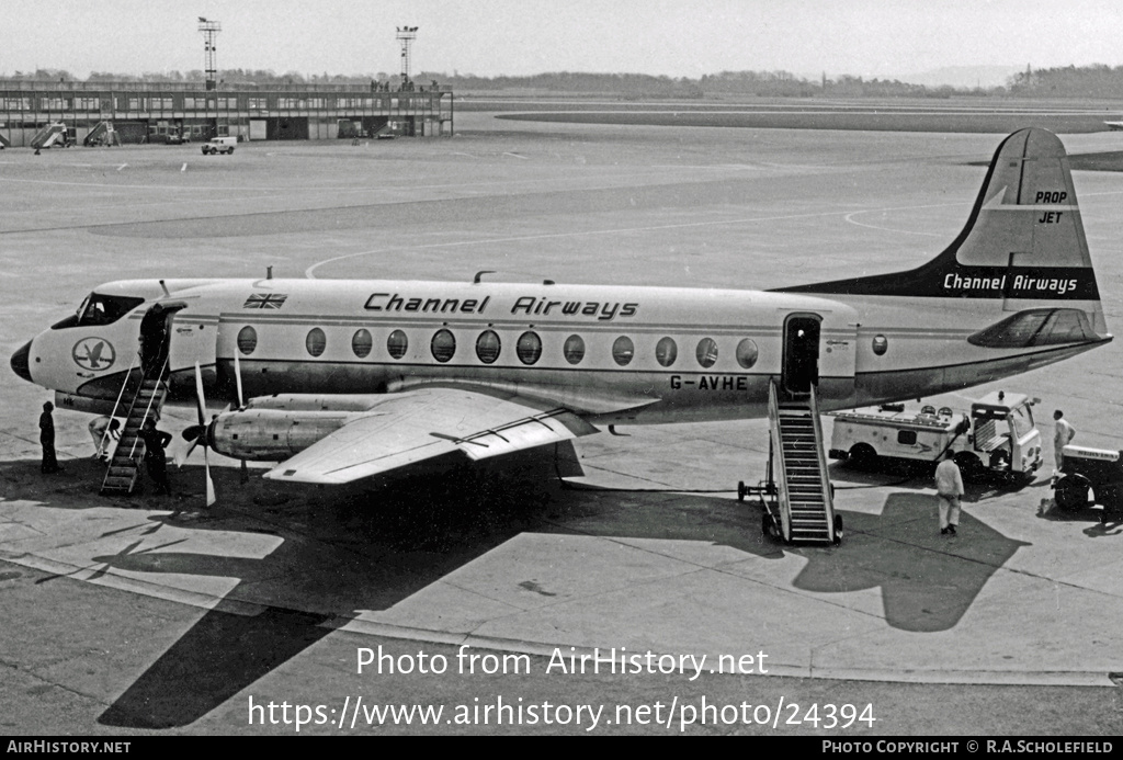 Aircraft Photo of G-AVHE | Vickers 812 Viscount | Channel Airways | AirHistory.net #24394