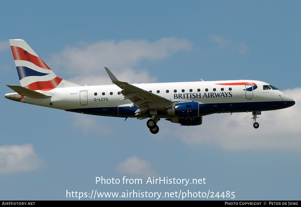 Aircraft Photo of G-LCYG | Embraer 170STD (ERJ-170-100STD) | British Airways | AirHistory.net #24485