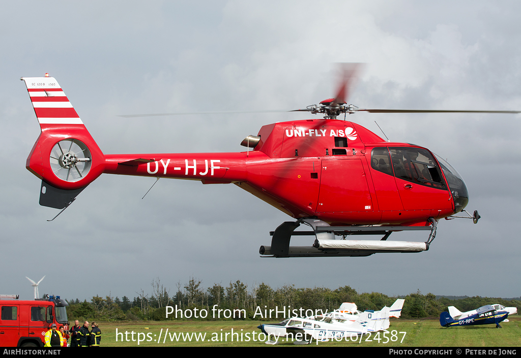 Aircraft Photo of OY-HJF | Eurocopter EC-120B Colibri | Uni-Fly | AirHistory.net #24587