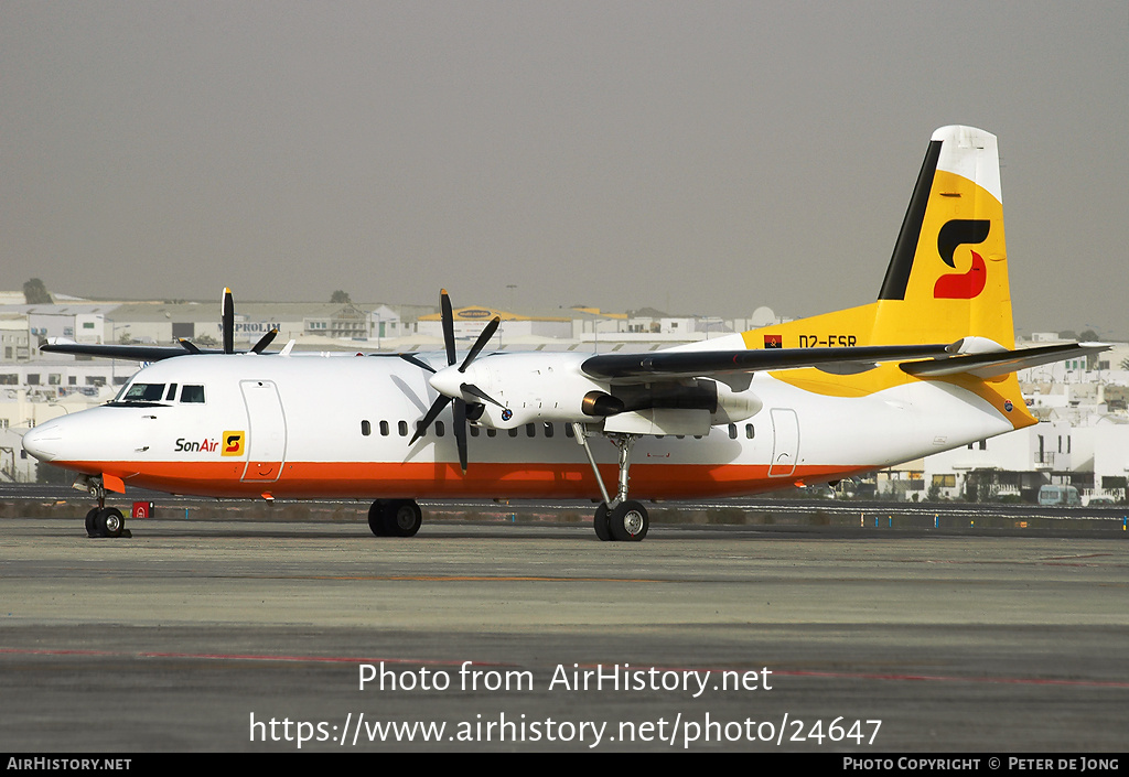 Aircraft Photo of D2-ESR | Fokker 50 | SonAir | AirHistory.net #24647