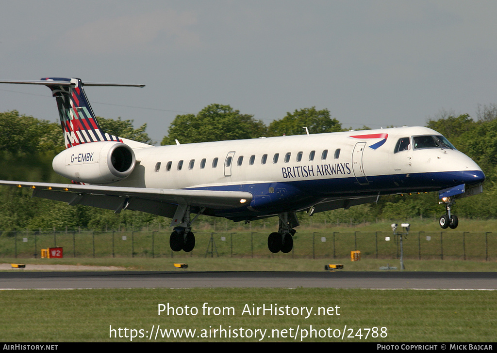 Aircraft Photo of G-EMBK | Embraer ERJ-145EU (EMB-145EU) | British Airways | AirHistory.net #24788