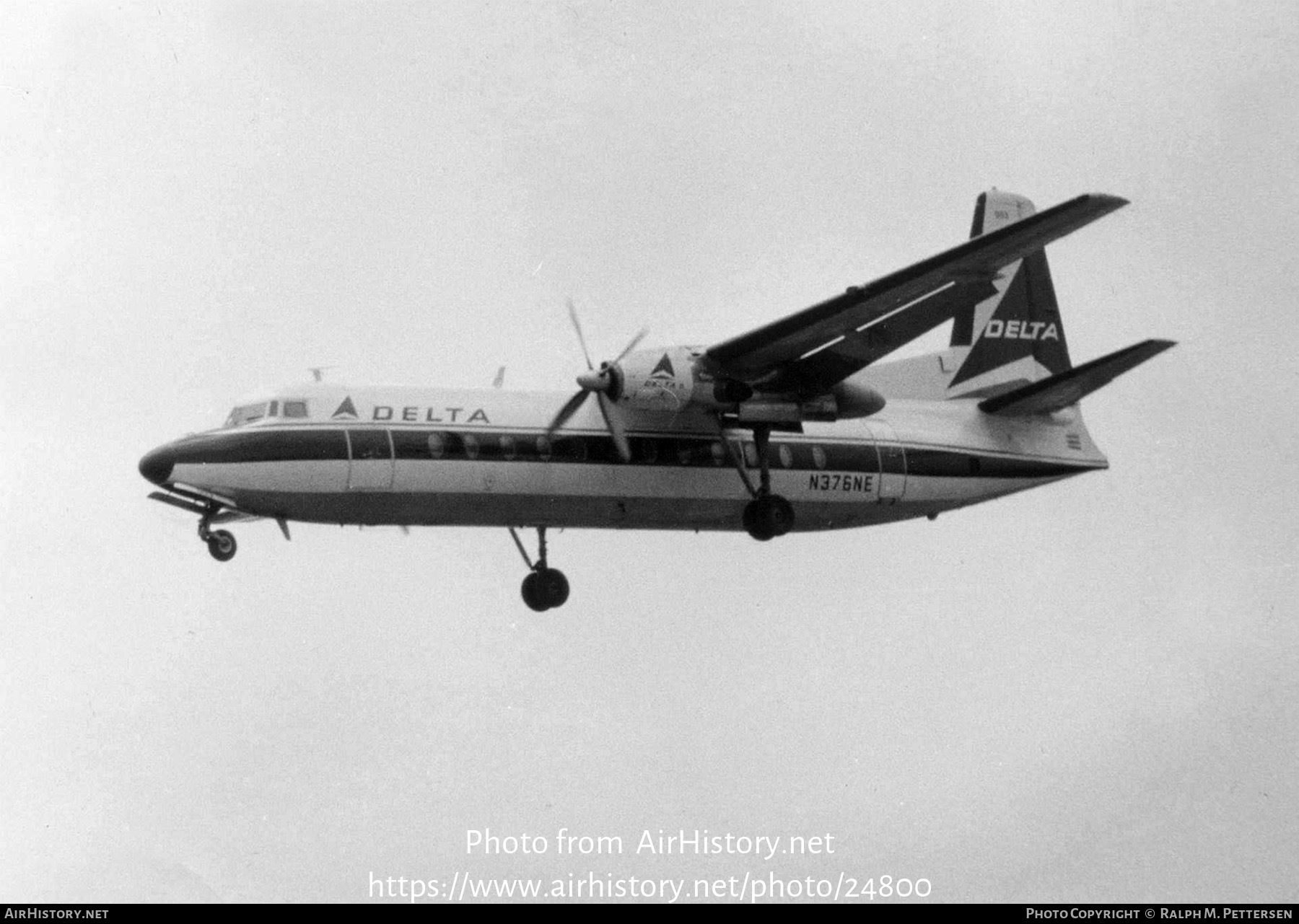 Aircraft Photo of N376NE | Fairchild Hiller FH-227C | Delta Air Lines | AirHistory.net #24800