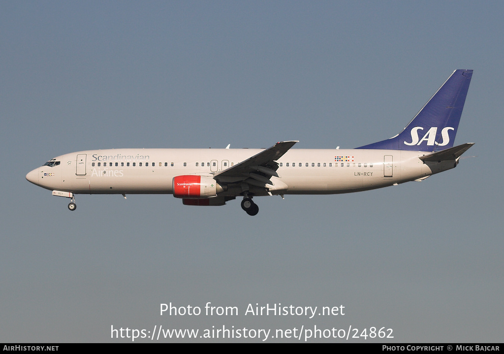 Aircraft Photo of LN-RCY | Boeing 737-883 | Scandinavian Airlines - SAS | AirHistory.net #24862