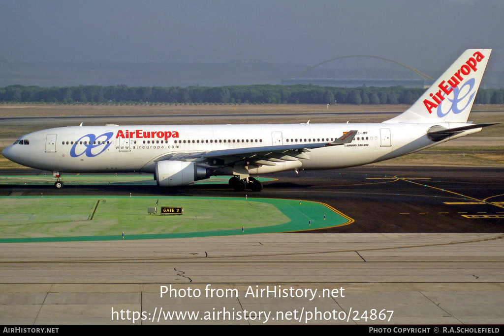 Aircraft Photo of EC-JPF | Airbus A330-202 | Air Europa | AirHistory.net #24867