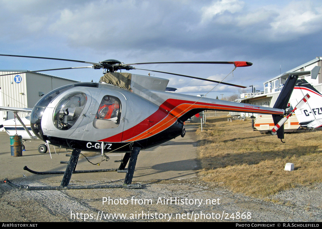 Aircraft Photo of C-GIYZ | Hughes 500D (369D) | Mustang Helicopters | AirHistory.net #24868