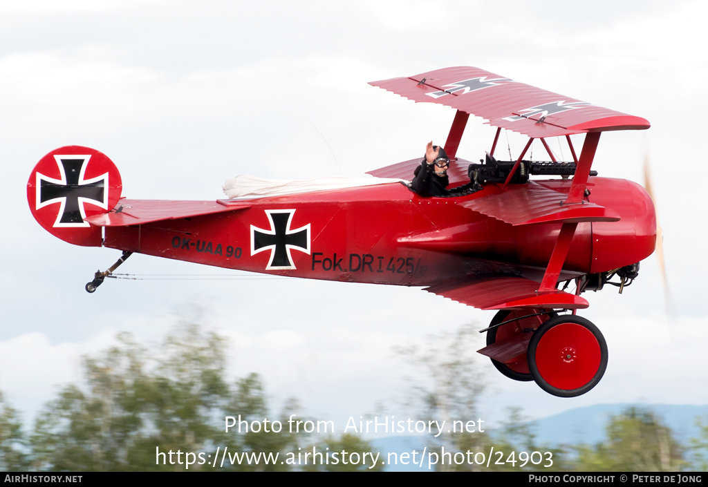 Aircraft Photo of OK-UAA-90 / 425/17 | Fokker Dr.1 (replica) | Germany - Air Force | AirHistory.net #24903