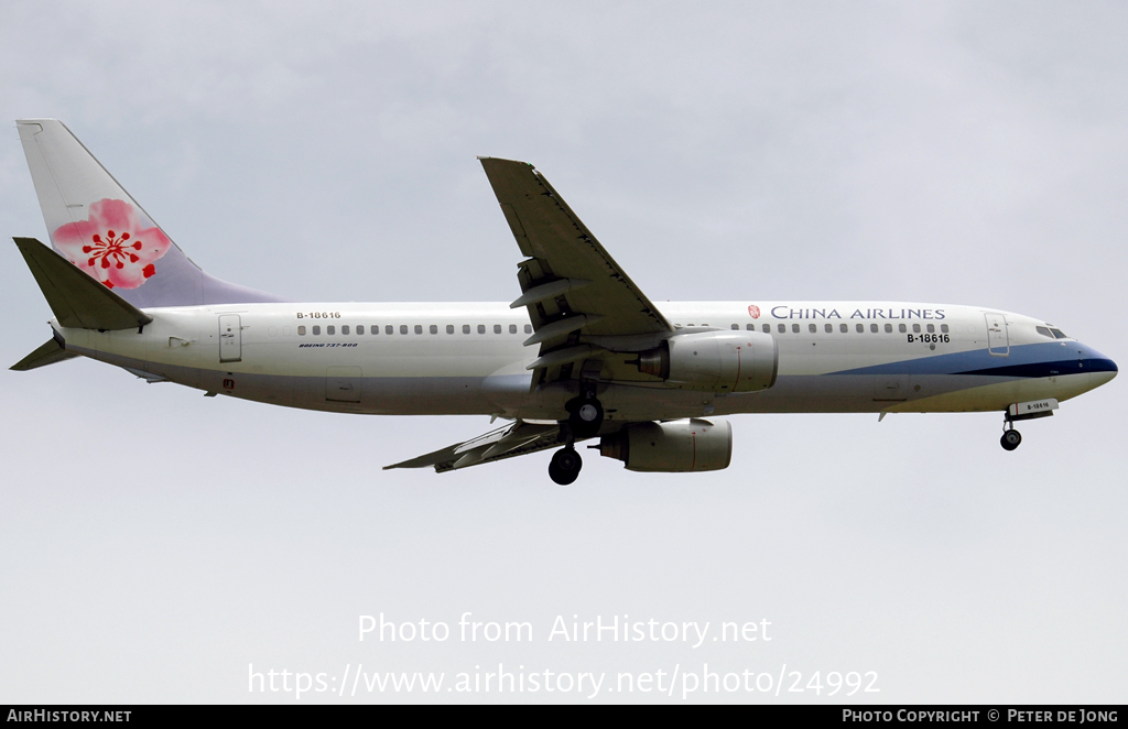 Aircraft Photo of B-18616 | Boeing 737-809 | China Airlines | AirHistory.net #24992