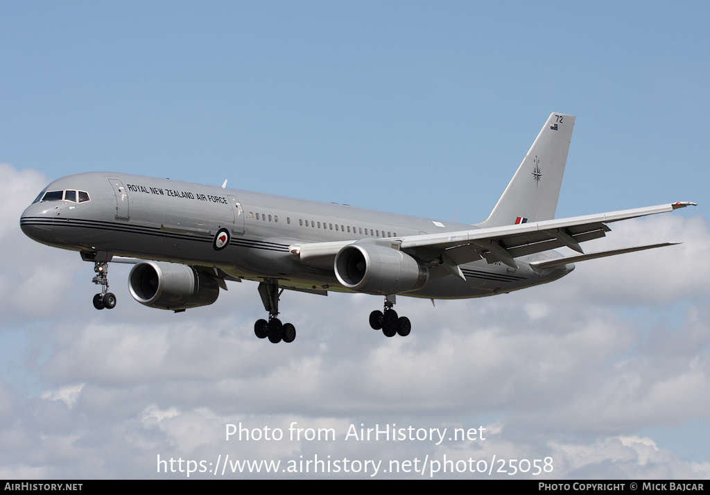 Aircraft Photo of NZ7572 | Boeing 757-2K2 | New Zealand - Air Force | AirHistory.net #25058