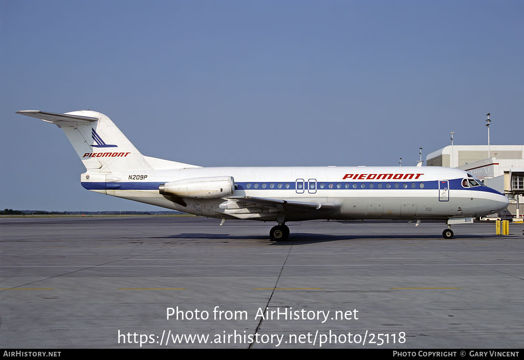 Aircraft Photo of N209P | Fokker F28-4000 Fellowship | Piedmont Airlines | AirHistory.net #25118