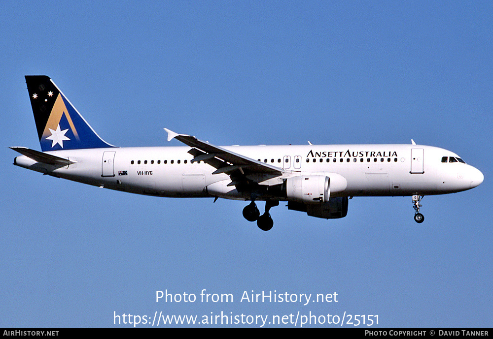 Aircraft Photo of VH-HYG | Airbus A320-211 | Ansett Australia | AirHistory.net #25151