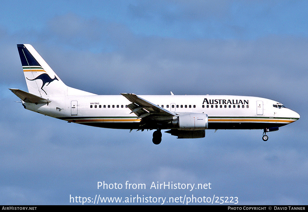 Aircraft Photo of VH-TAG | Boeing 737-376 | Australian Airlines | AirHistory.net #25223