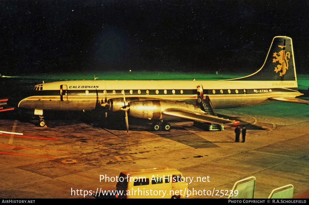 Aircraft Photo of G-ATMA | Bristol 175 Britannia 314 | Caledonian Airways | AirHistory.net #25239