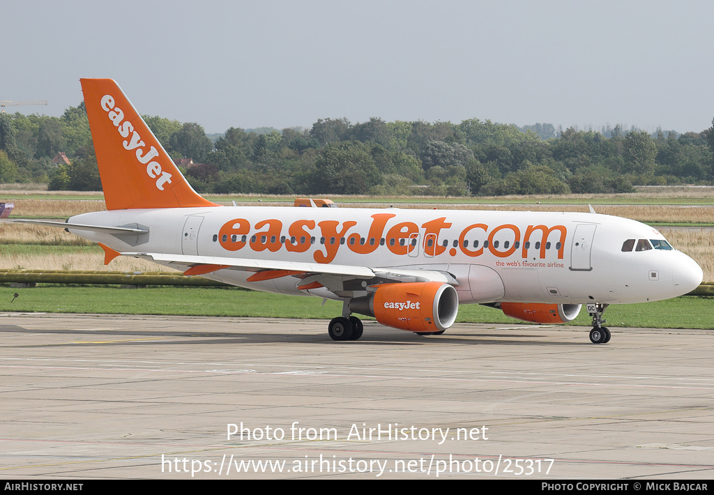 Aircraft Photo of G-EZDC | Airbus A319-111 | EasyJet | AirHistory.net #25317