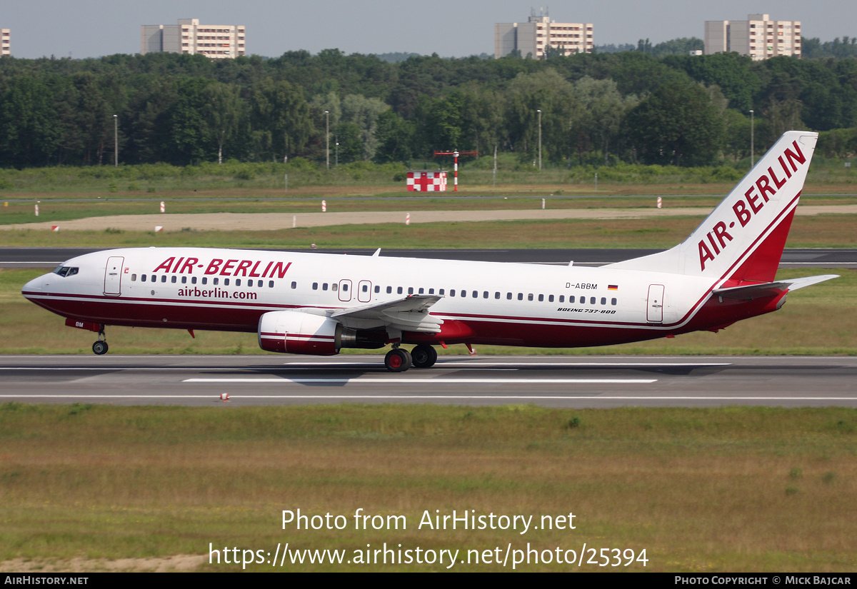 Aircraft Photo of D-ABBM | Boeing 737-85F | Air Berlin | AirHistory.net #25394