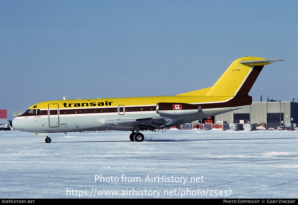 Aircraft Photo of CF-TAV | Fokker F28-1000 Fellowship | Transair | AirHistory.net #25437