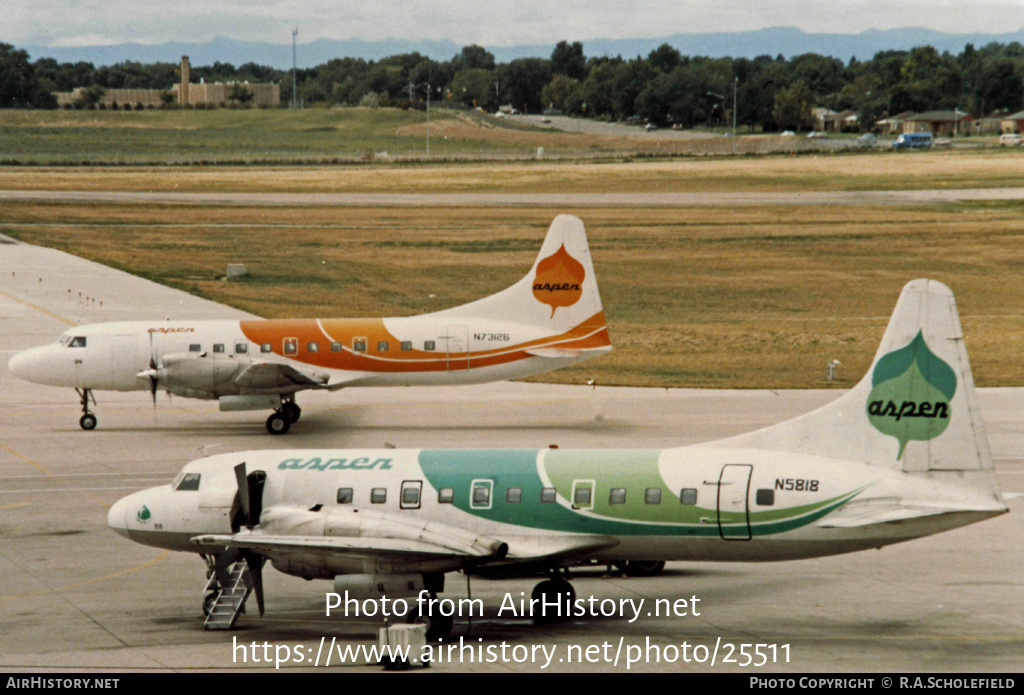 Aircraft Photo of N5818 | Convair 580 | Aspen Airways | AirHistory.net #25511