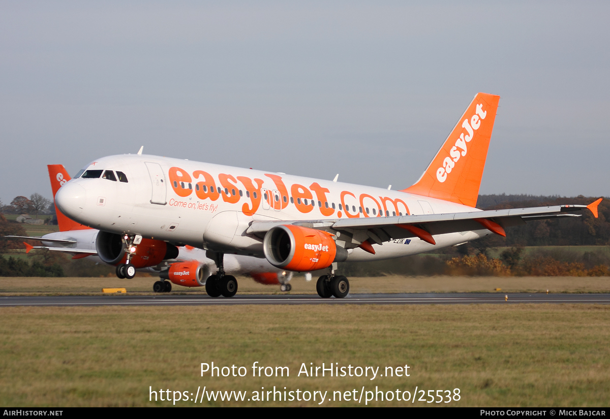 Aircraft Photo of G-EZIK | Airbus A319-111 | EasyJet | AirHistory.net #25538