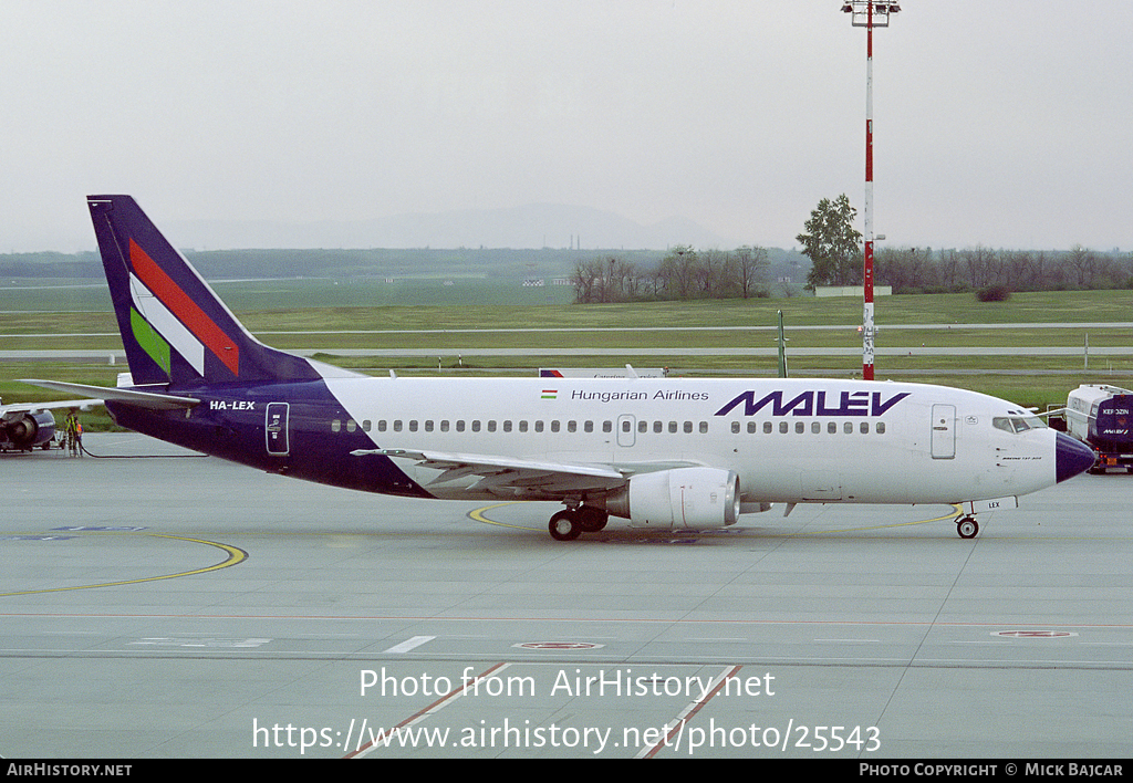 Aircraft Photo of HA-LEX | Boeing 737-3Y0 | Malév - Hungarian Airlines | AirHistory.net #25543