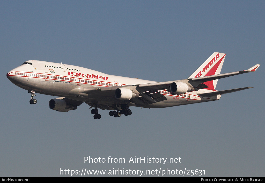 Aircraft Photo of VT-ESP | Boeing 747-437 | Air India | AirHistory.net #25631