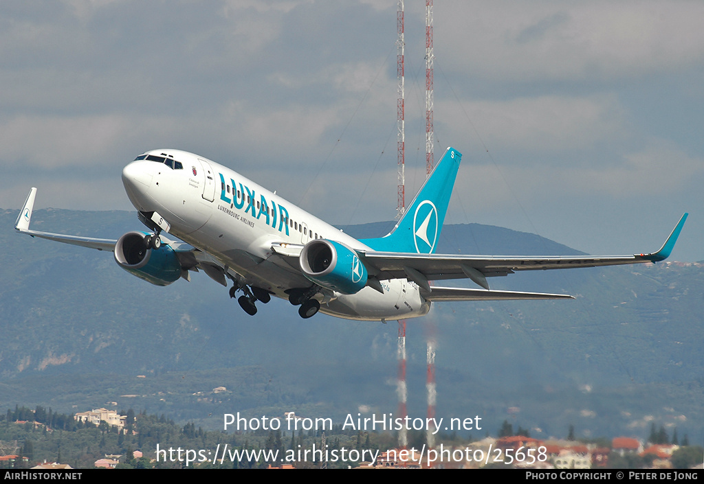 Aircraft Photo of LX-LGS | Boeing 737-7C9 | Luxair | AirHistory.net #25658