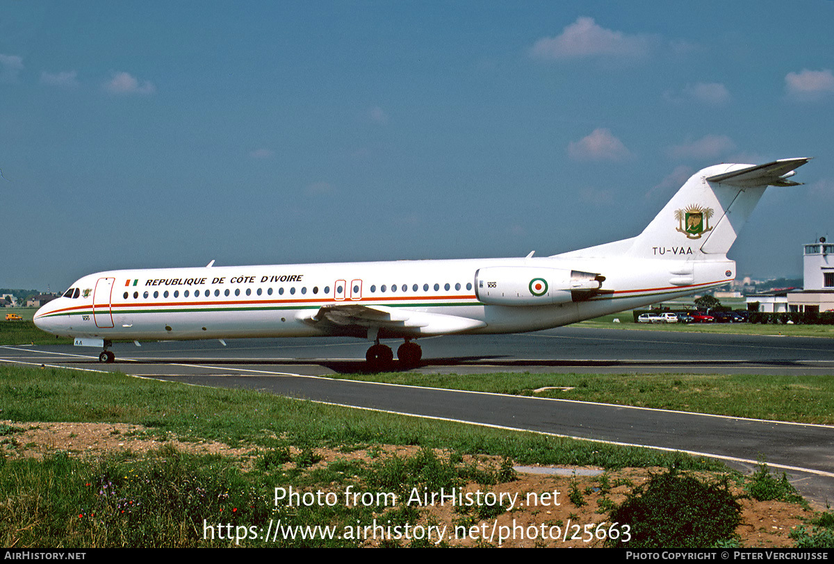 Aircraft Photo of TU-VAA | Fokker 100 (F28-0100) | Ivory Coast - Air Force | AirHistory.net #25663