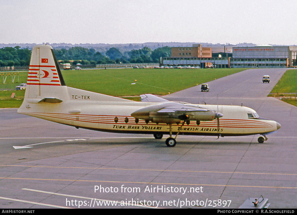 Aircraft Photo of TC-TEK | Fokker F27-100 Friendship | THY Türk Hava Yolları - Turkish Airlines | AirHistory.net #25897