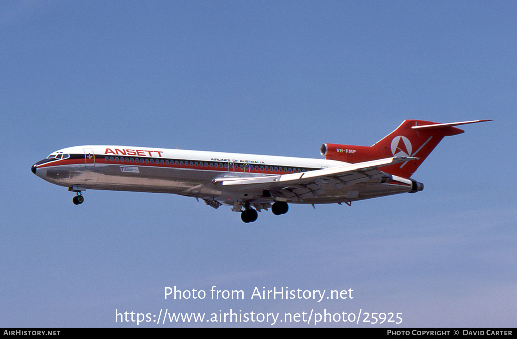 Aircraft Photo of VH-RMP | Boeing 727-277/Adv | Ansett Airlines of Australia | AirHistory.net #25925