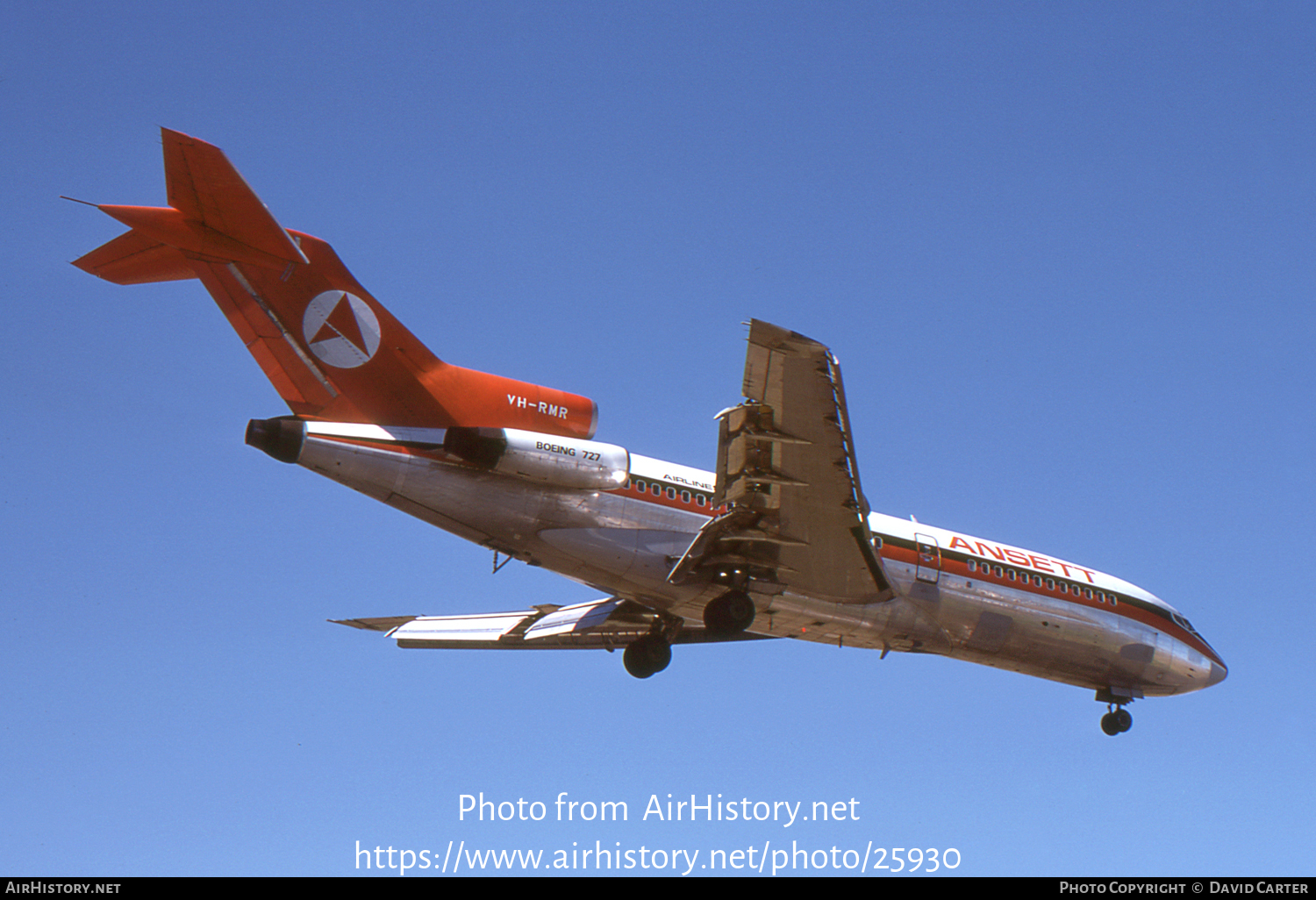 Aircraft Photo of VH-RMR | Boeing 727-77 | Ansett Airlines of Australia | AirHistory.net #25930