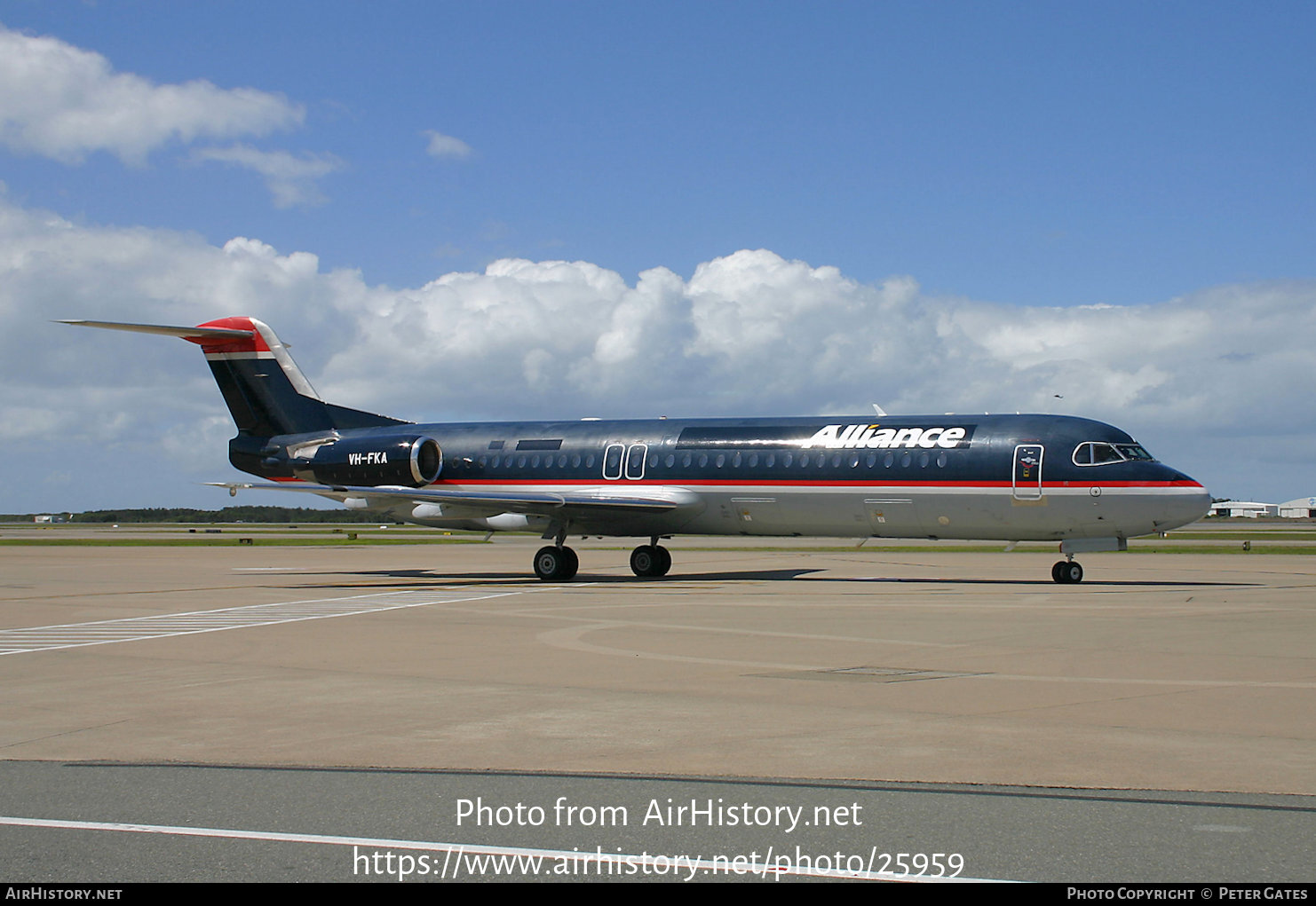 Aircraft Photo of VH-FKA | Fokker 100 (F28-0100) | Alliance Airlines | AirHistory.net #25959