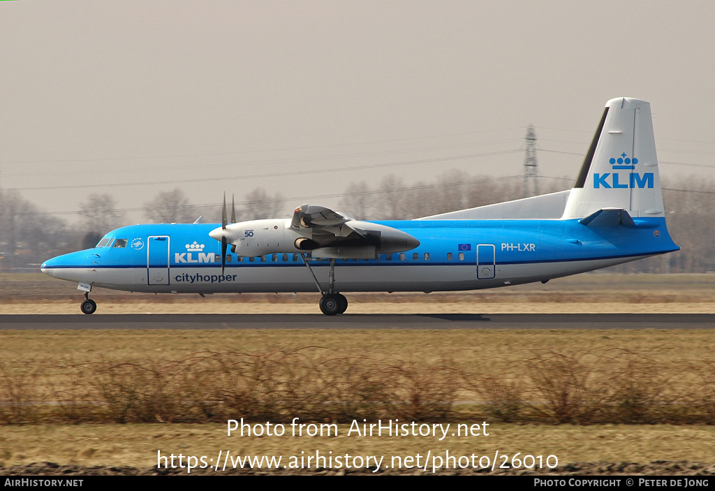 Aircraft Photo of PH-LXR | Fokker 50 | KLM Cityhopper | AirHistory.net #26010