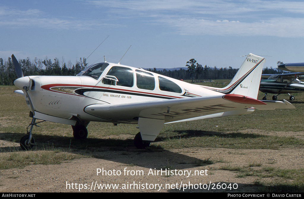 Aircraft Photo of VH-RNT | Beech C33 Debonair | Royal Newcastle Aero Club | AirHistory.net #26040