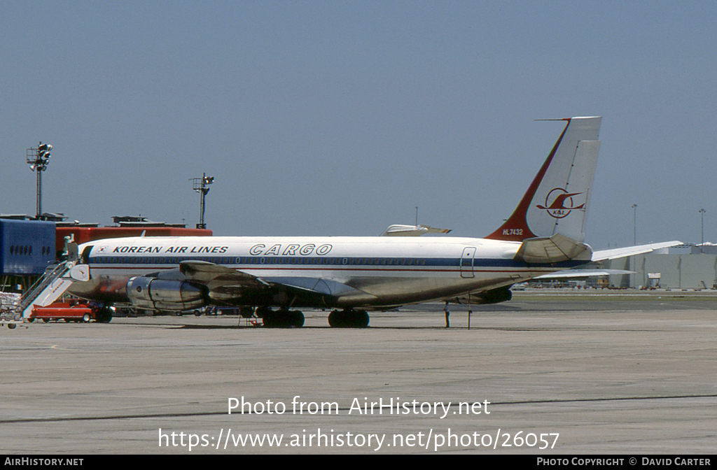 Aircraft Photo of HL7432 | Boeing 707-338C | Korean Air Lines Cargo | AirHistory.net #26057