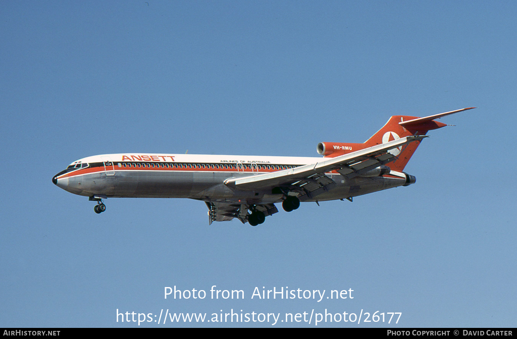 Aircraft Photo of VH-RMU | Boeing 727-277/Adv | Ansett Airlines of Australia | AirHistory.net #26177