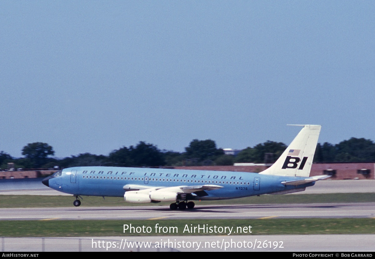 Aircraft Photo of N7076 | Boeing 720-027 | Braniff International Airways | AirHistory.net #26192