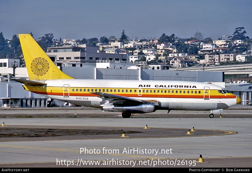 Aircraft Photo of N463GB | Boeing 737-293 | Air California | AirHistory.net #26195