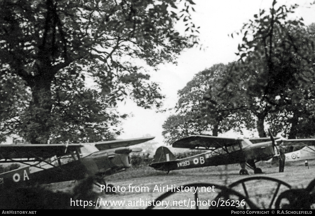 Aircraft Photo of VW993 | Auster AOP6 | UK - Air Force | AirHistory.net #26236