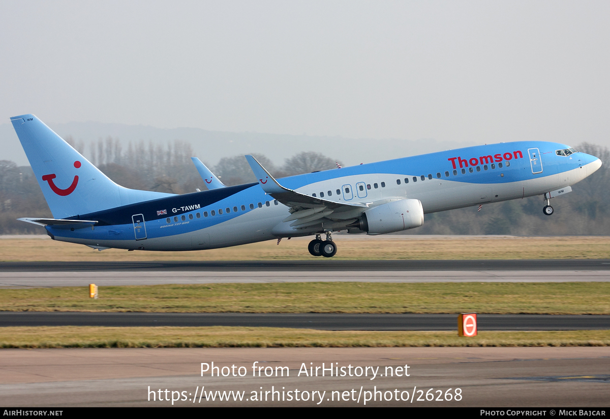 Aircraft Photo of G-TAWM | Boeing 737-8K5 | Thomson Airways | AirHistory.net #26268