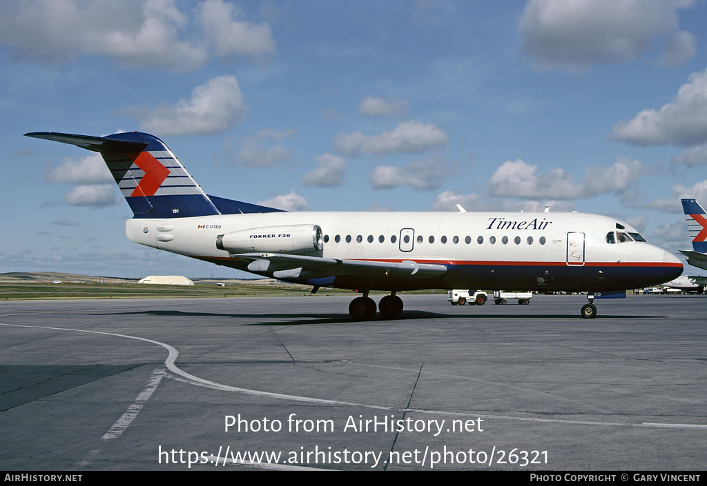 Aircraft Photo of C-GTEO | Fokker F28-1000 Fellowship | Time Air | AirHistory.net #26321