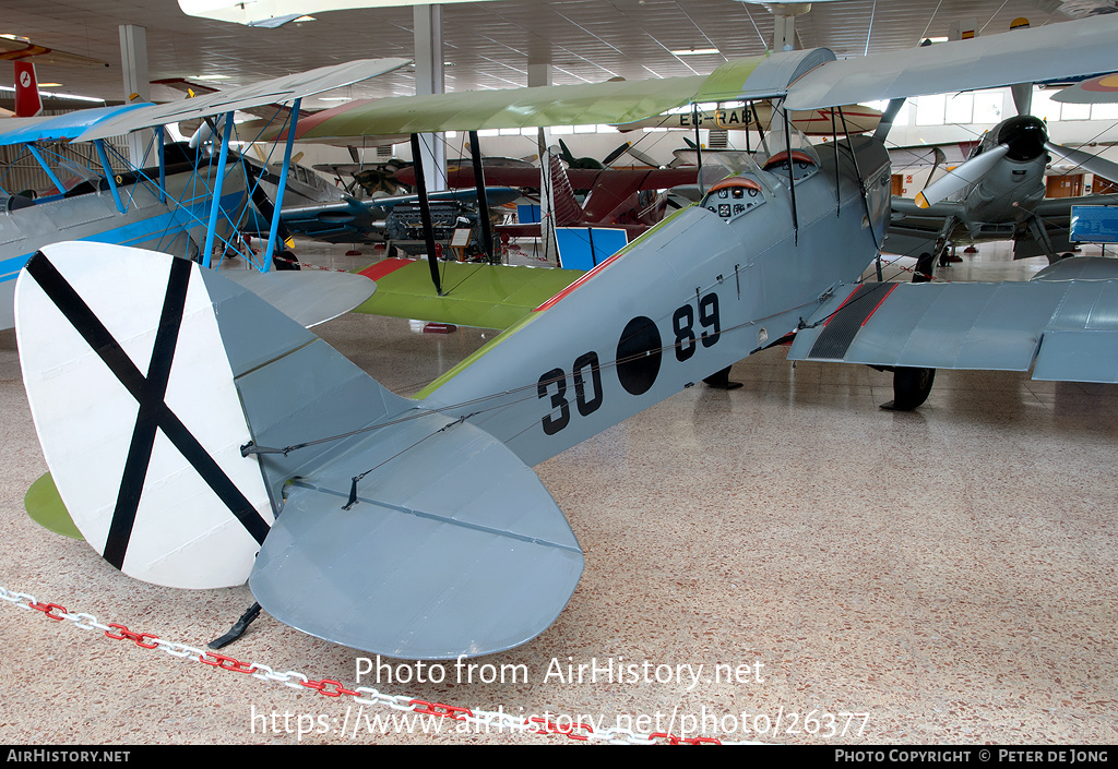 Aircraft Photo of EE1-89 | De Havilland D.H. 60GIII Moth Major | Spain - Air Force | AirHistory.net #26377