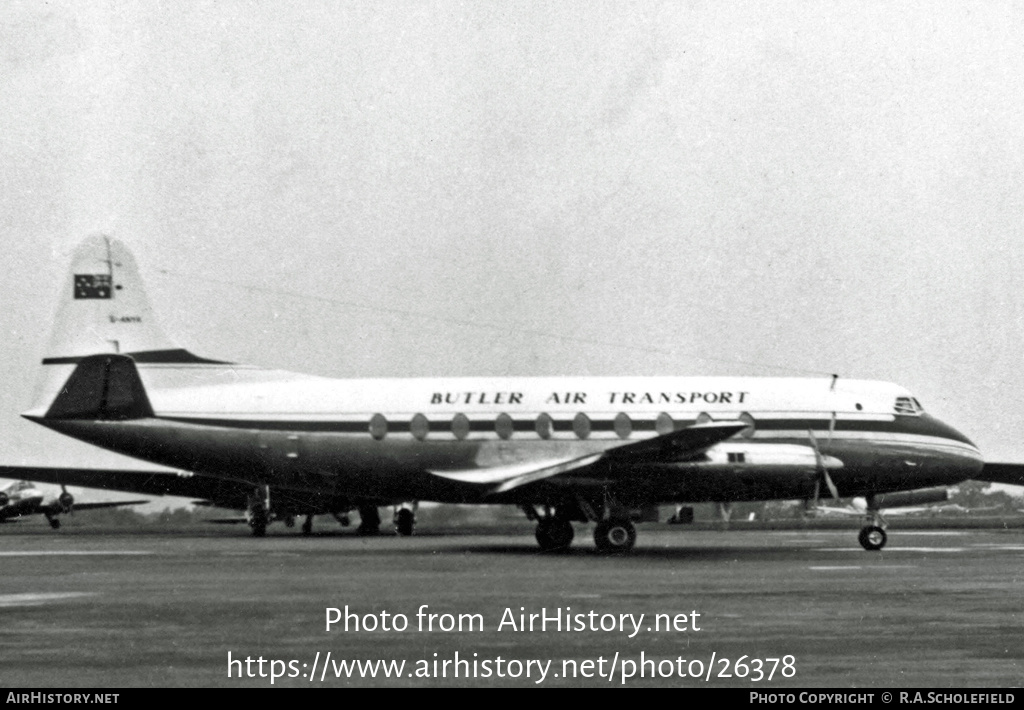 Aircraft Photo of G-ANYH | Vickers 747 Viscount | Butler Air Transport | AirHistory.net #26378