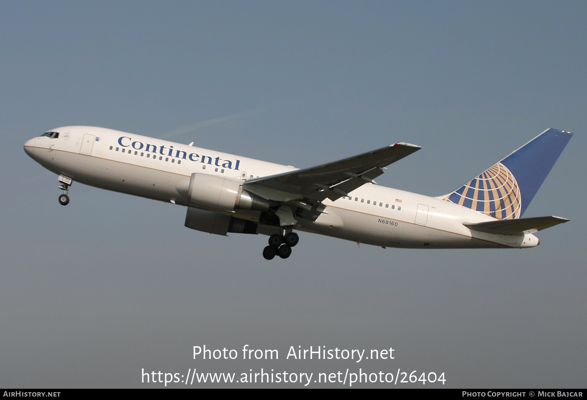 Aircraft Photo of N68160 | Boeing 767-224/ER | Continental Airlines | AirHistory.net #26404