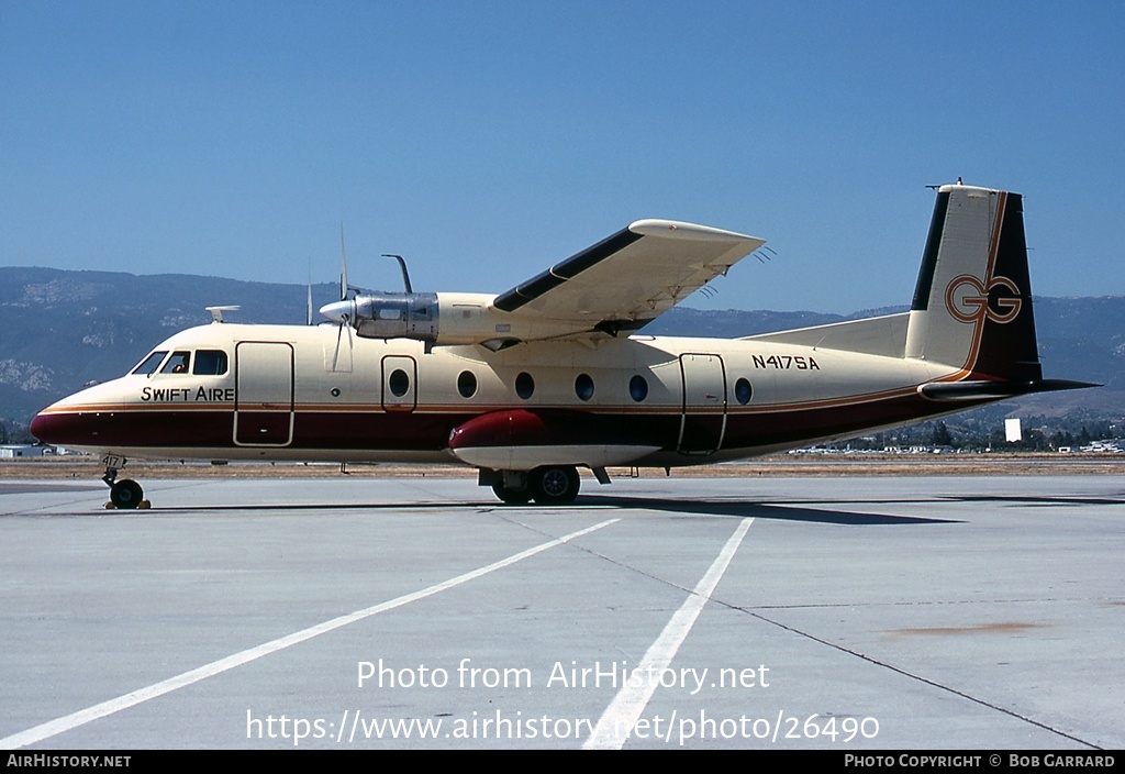 Aircraft Photo of N417SA | Nord 262A-14 | Swift Aire | AirHistory.net #26490