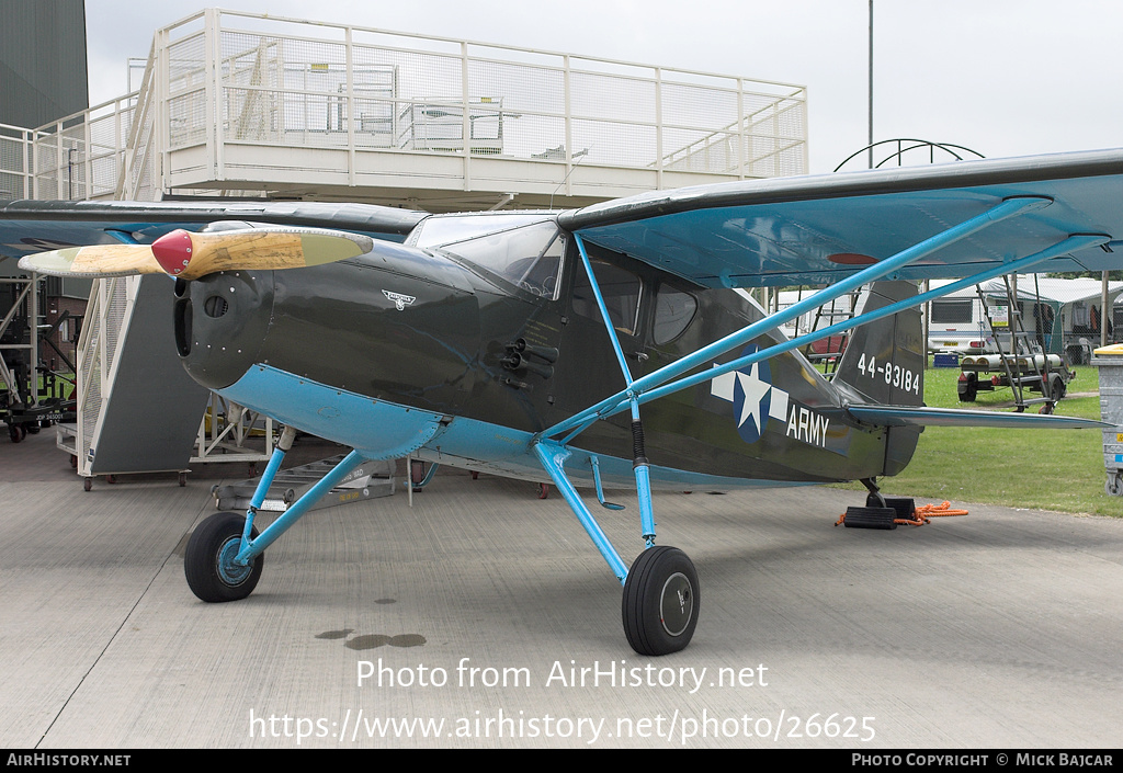 Aircraft Photo of G-RGUS / 44-83184 | Fairchild UC-61K Argus Mk3 (24R-46A) | USA - Air Force | AirHistory.net #26625