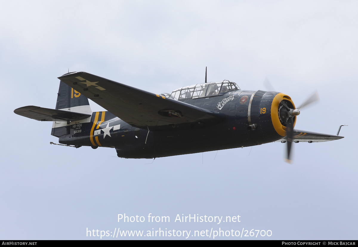 Aircraft Photo of HB-RDG / 53319 | Grumman TBM-3E Avenger | USA - Navy | AirHistory.net #26700