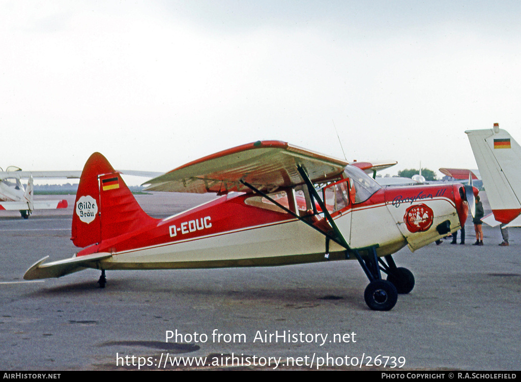 Aircraft Photo of D-EDUC | SAI KZ VII Lærke | AirHistory.net #26739