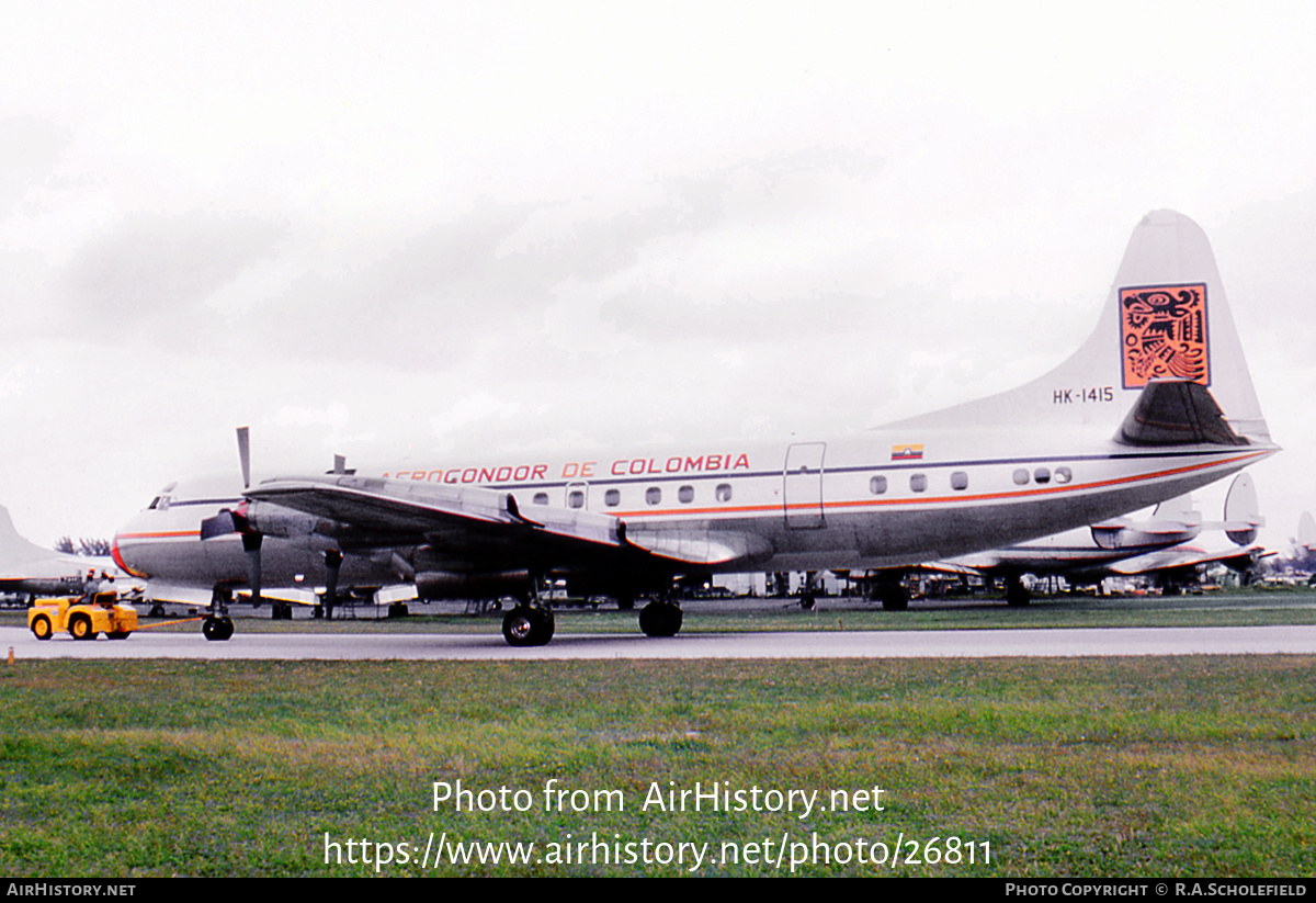 Aircraft Photo of HK-1415 | Lockheed L-188A Electra | Aerocóndor | AirHistory.net #26811