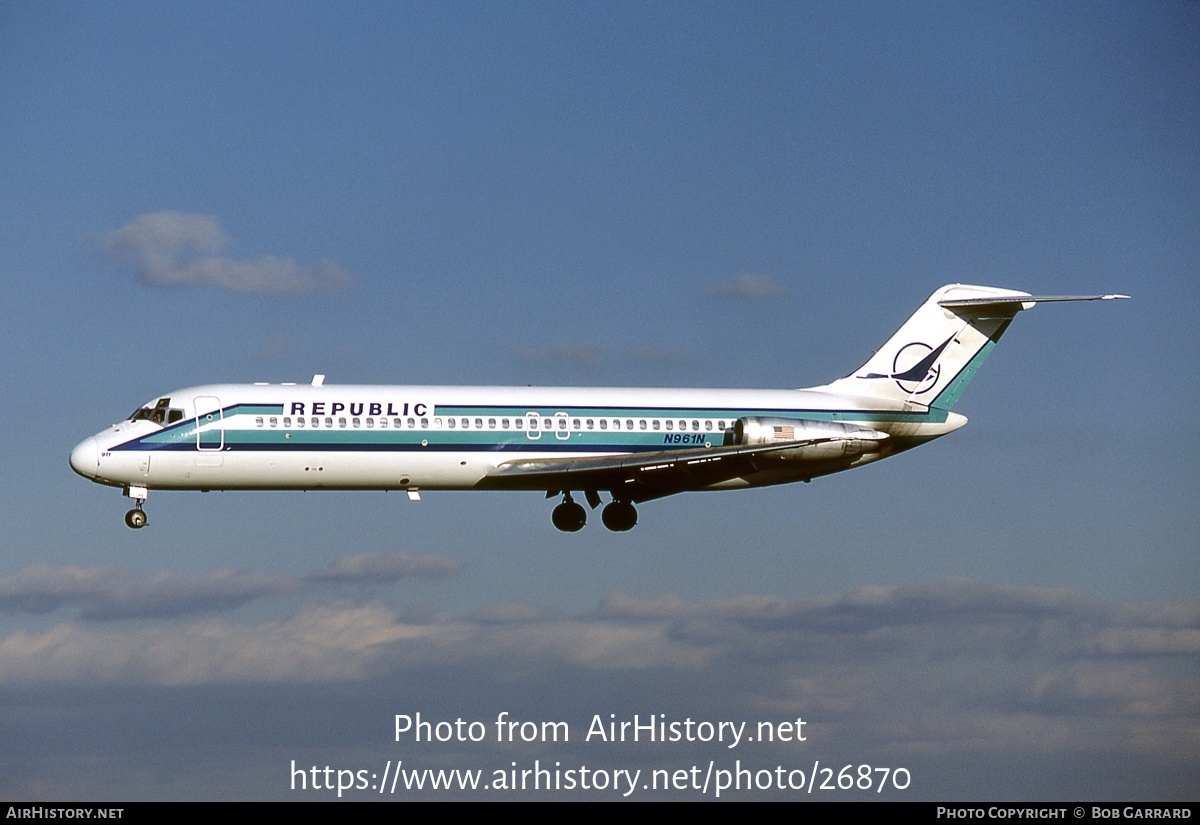 Aircraft Photo of N961N | McDonnell Douglas DC-9-31 | Republic Airlines | AirHistory.net #26870