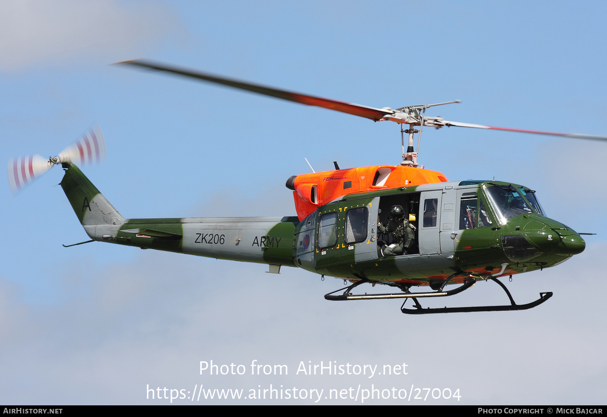 Aircraft Photo of ZK206 | Bell 212 AH.2 | UK - Army | AirHistory.net #27004