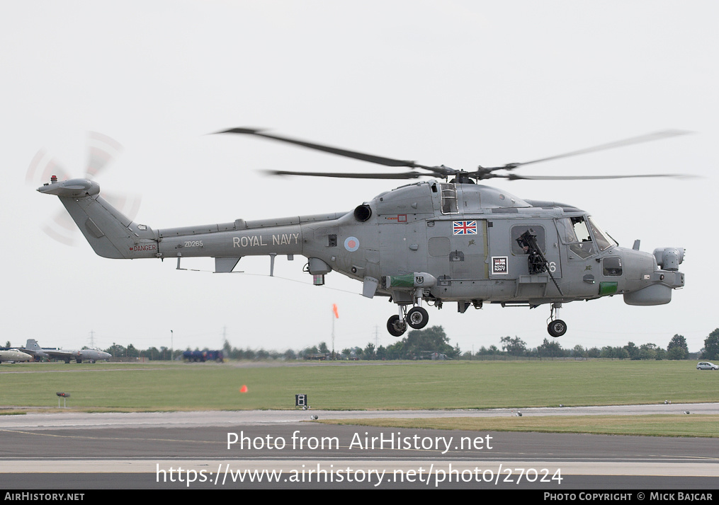 Aircraft Photo of ZD265 | Westland WG-13 Lynx HMA8DAS | UK - Navy | AirHistory.net #27024